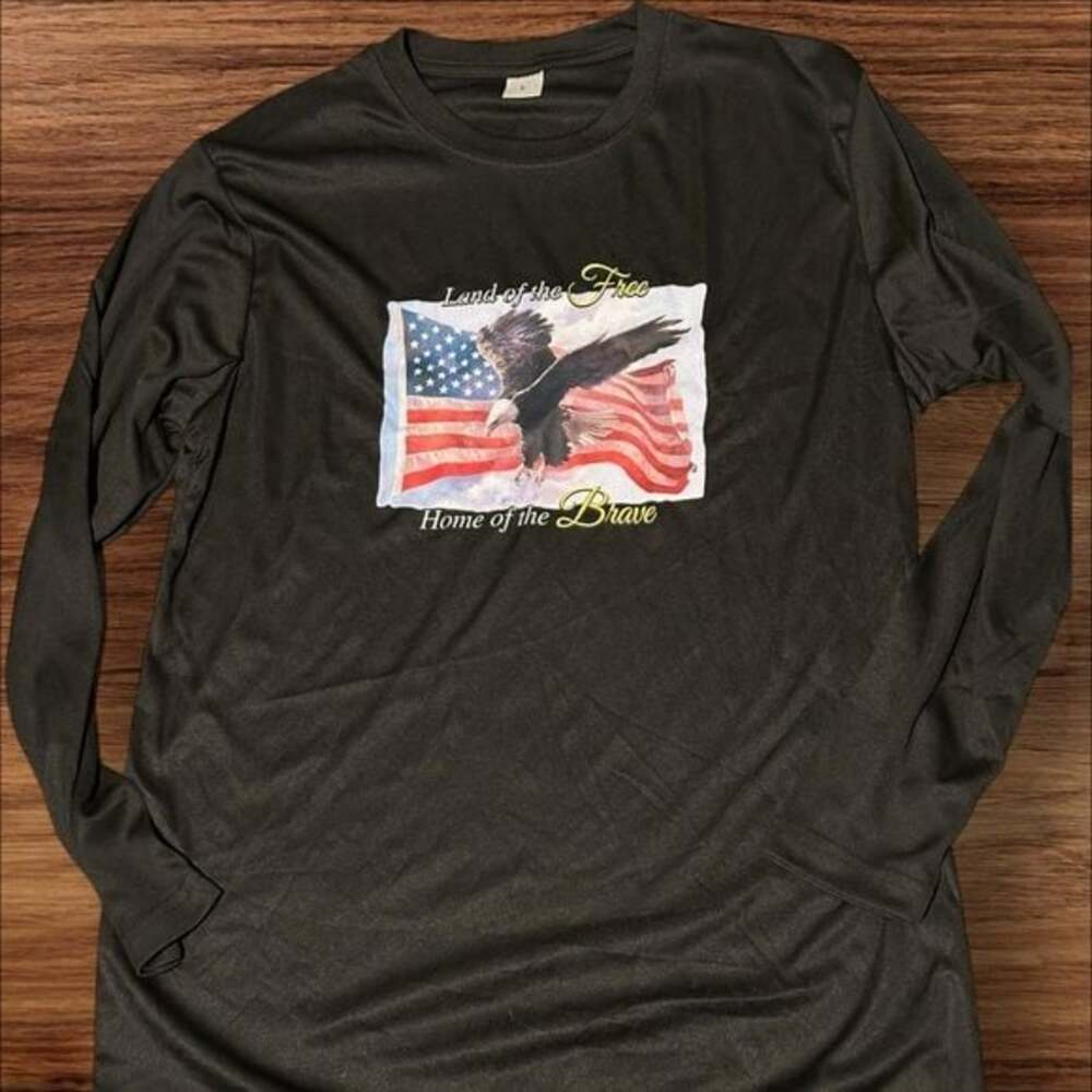 Black Graphic Long Sleeve Shirt